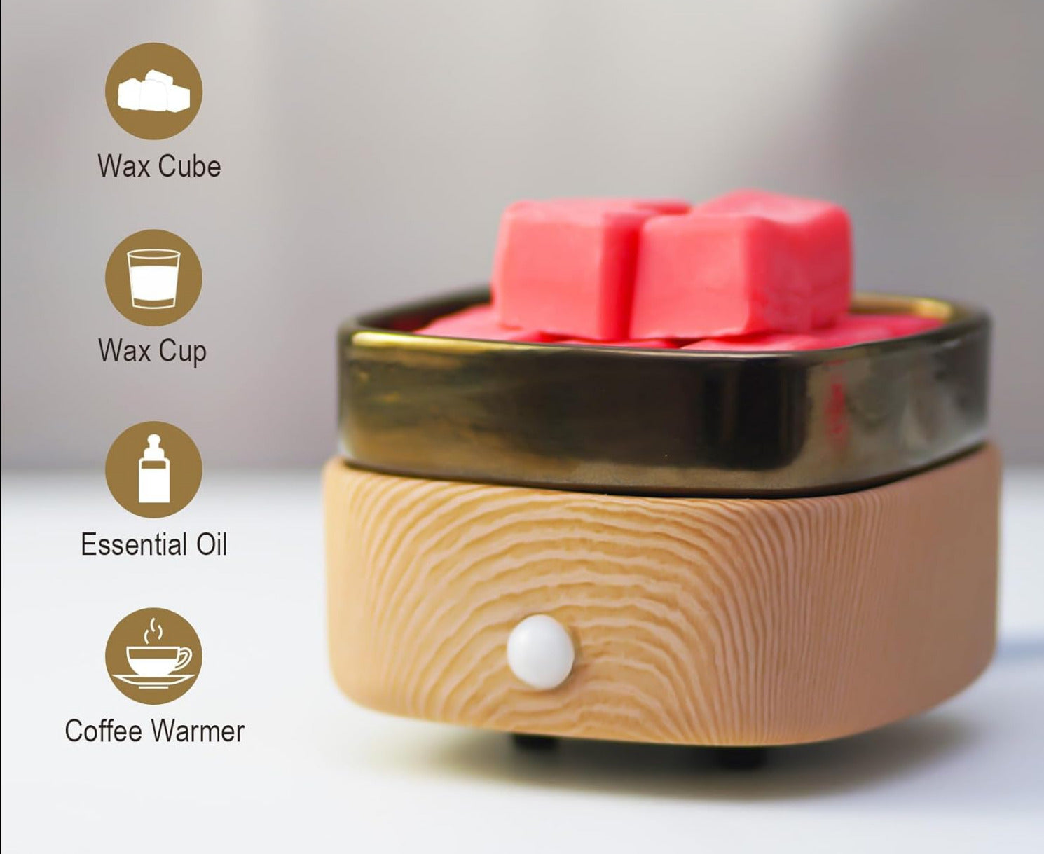 Wax Melt Burner Ceramic 3-in-1 Oil Burner Electric Candle Wax Burner