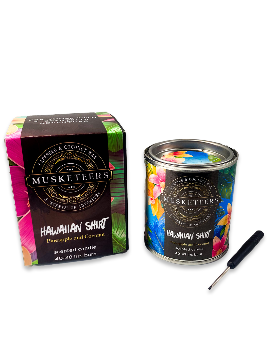 Hawaiian Shirt Natural Wax Candle
