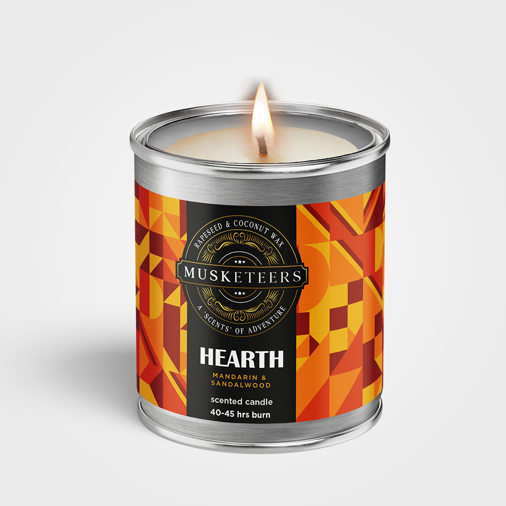 Hearth - Mandarin & Sandalwood Scented Candle