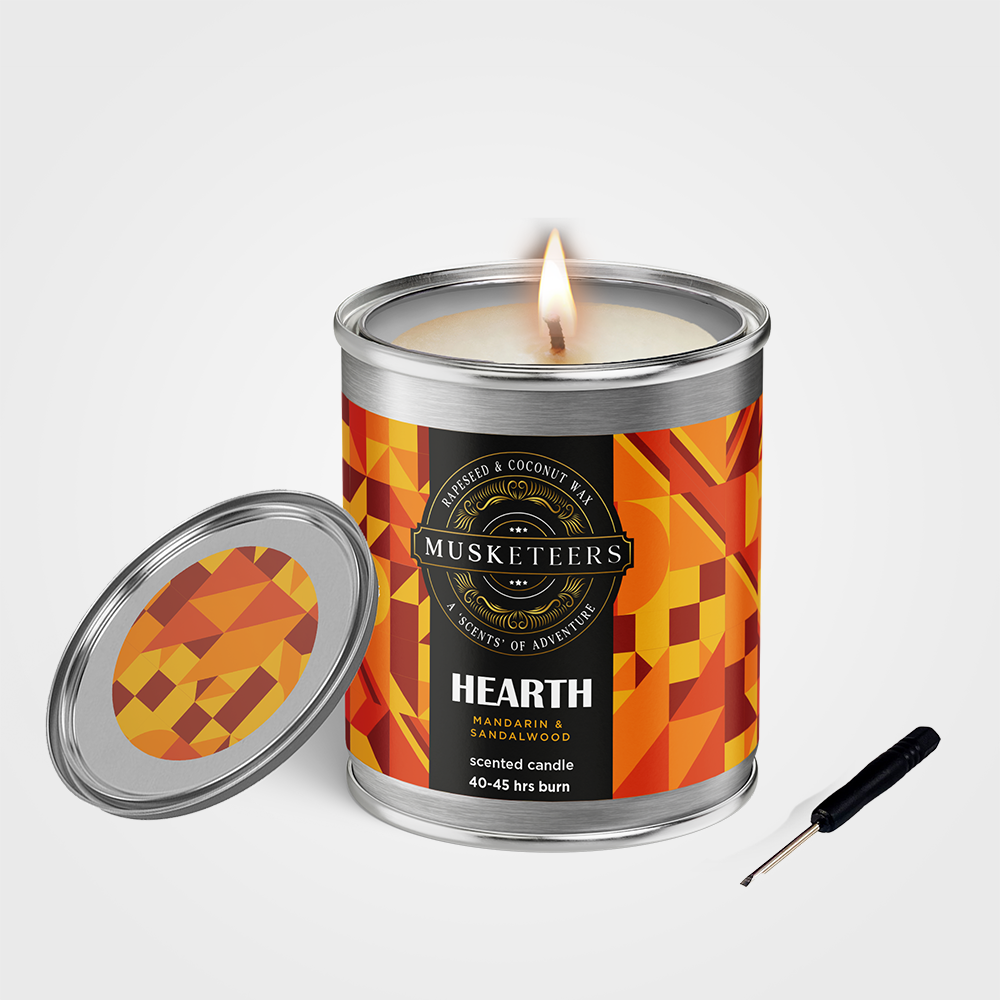 Hearth - Mandarin & Sandalwood Scented Candle